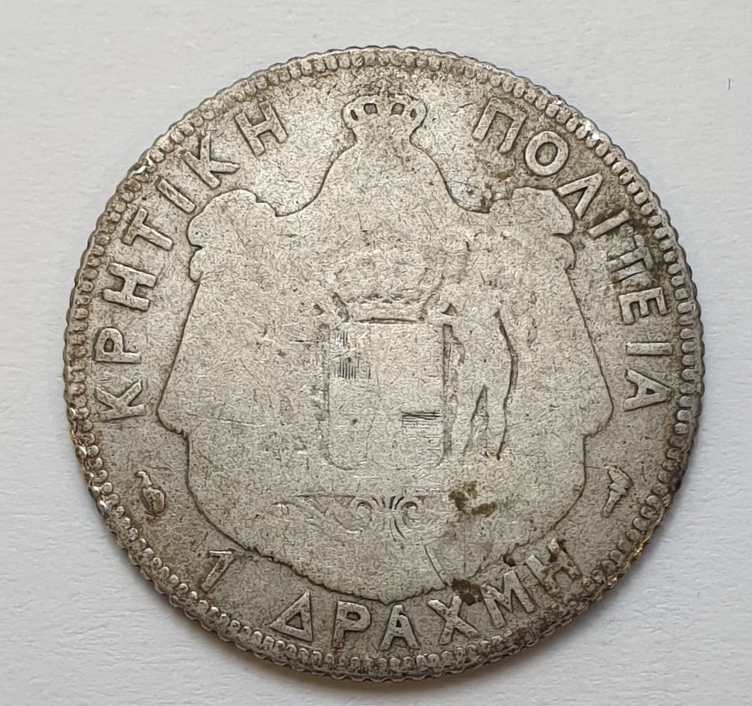 Greece - 1 Drachma 1901, Crete, Silver