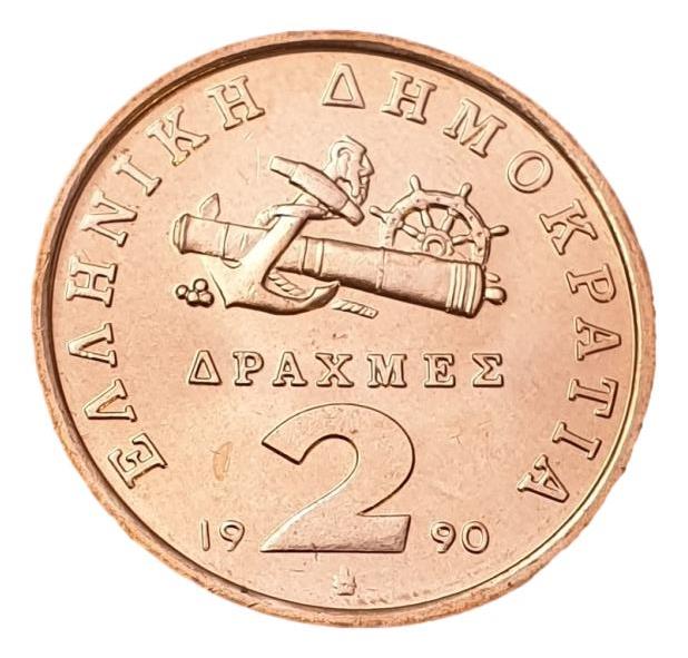 Greece - 2 Drachmas 1990, UNC