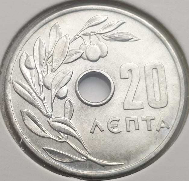 Greece - 20 Lepta 1966, Constantine II, UNC