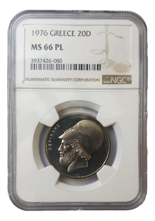 Greece - 20 Drachmas 1976 (MS 66 PL)
