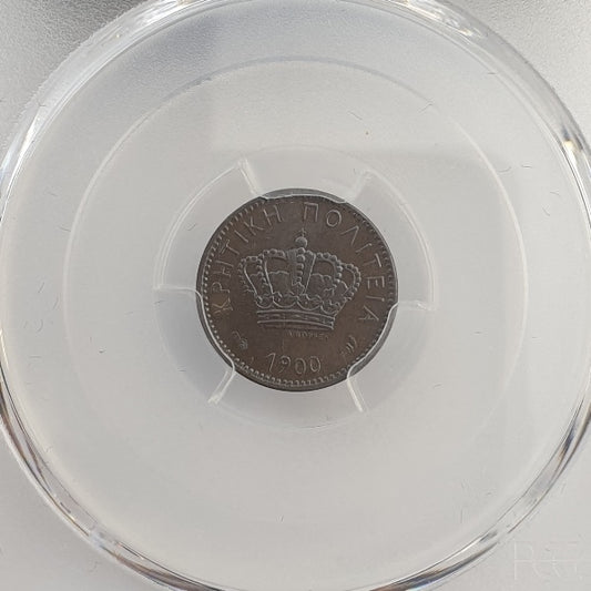 Greece - 1 Lepton 1900 - A (MS 65 BN), Crete
