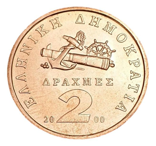 Greece - 2 Drachmas 2000, UNC
