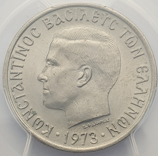 Greece - 5 Drachmai 1973 (MS 65), Constantine II