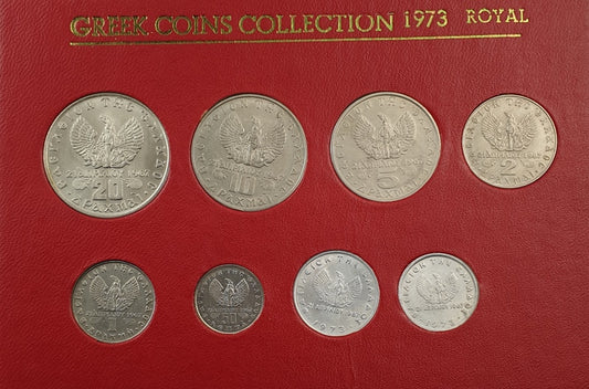 Greece - Set Drachmas 1973, Royal