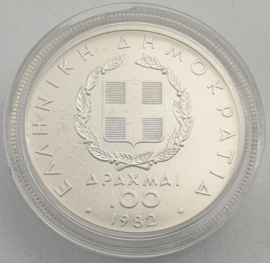 Greece - 100 Drachmes 1982, Silver