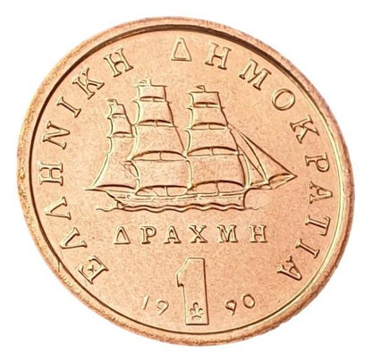 Greece - 1 Drachma 1990, UNC