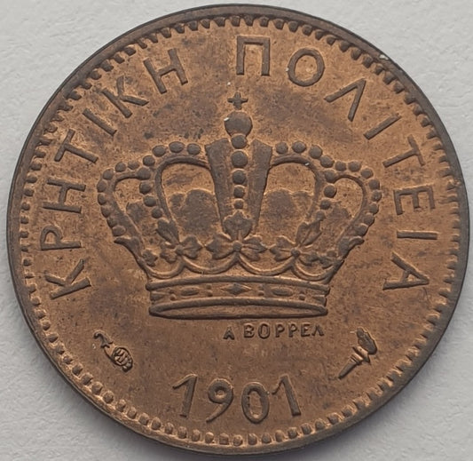 Greece - 1 Lepton 1901, Crete